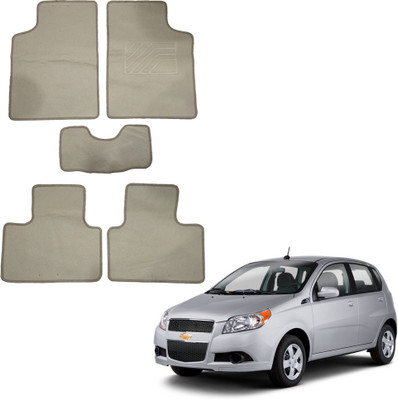 Oshotto Fabric Standard Mat For  Chevrolet Aveo(Beige)