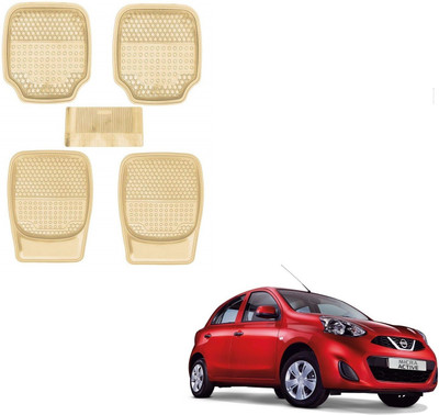 AuTO ADDiCT Rubber, PVC Standard Mat For  Nissan Micra Active(Beige)