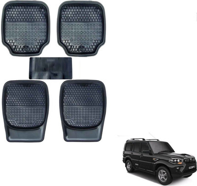 AuTO ADDiCT Rubber, PVC Standard Mat For  Mahindra New Scorpio(Black)