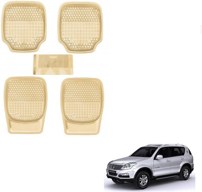 AuTO ADDiCT Rubber, PVC Standard Mat For  Mahindra Rexton(Beige)