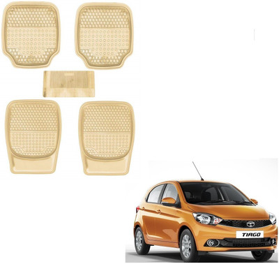AuTO ADDiCT Rubber, PVC Standard Mat For  Tata Tiago(Beige)