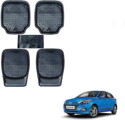 AuTO ADDiCT Rubber, PVC Standard Mat For  Hyundai Elite i20(Black)