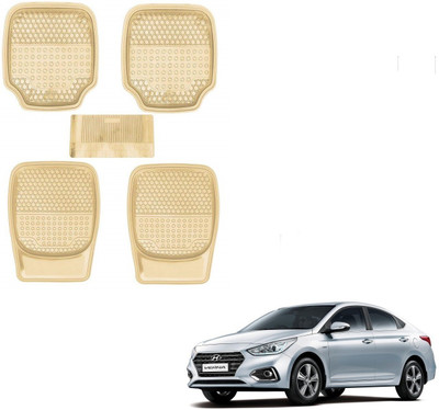 AuTO ADDiCT Rubber, PVC Standard Mat For  Hyundai Verna(Beige)