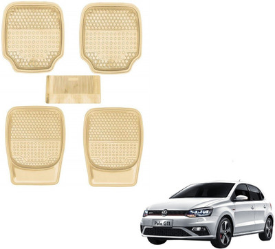 AuTO ADDiCT Rubber, PVC Standard Mat For  Volkswagen i10 Active(Beige)