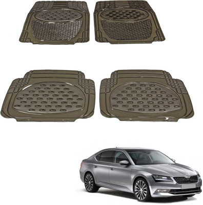 Oshotto Rubber Standard Mat For  Skoda Superb(Black)