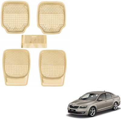 AuTO ADDiCT Rubber, PVC Standard Mat For  Skoda Octavia(Beige)