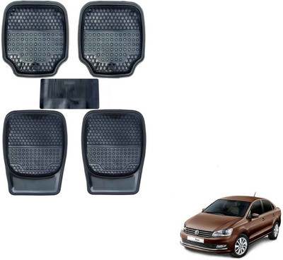 AuTO ADDiCT Rubber, PVC Standard Mat For  Volkswagen Vento(Black)