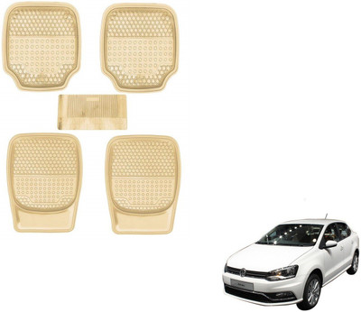 AuTO ADDiCT Rubber, PVC Standard Mat For  Volkswagen Ameo(Beige)