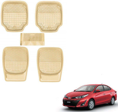 AuTO ADDiCT Rubber, PVC Standard Mat For  Toyota Yaris(Beige)