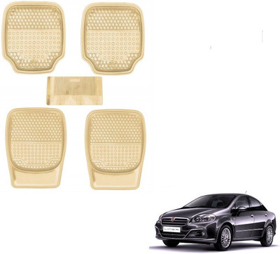 AuTO ADDiCT Rubber, PVC Standard Mat For  Fiat Linea(Beige)