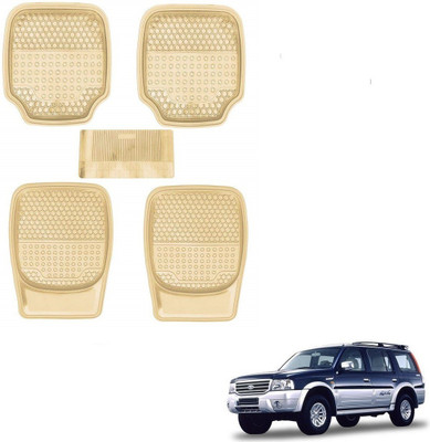 AuTO ADDiCT Rubber, PVC Standard Mat For  Ford Endeavour(Beige)