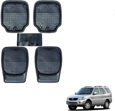 AuTO ADDiCT Rubber, PVC Standard Mat For  Tata Safari(Black)