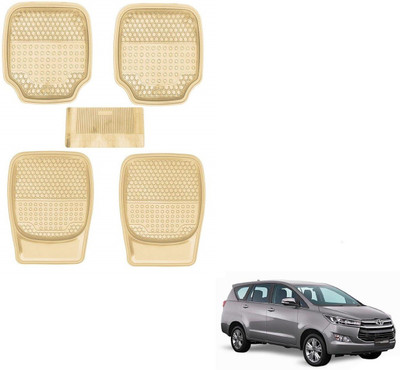 AuTO ADDiCT Rubber, PVC Standard Mat For  Toyota Innova Crysta(Beige)