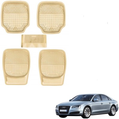 AuTO ADDiCT Rubber, PVC Standard Mat For  Audi A8(Beige)