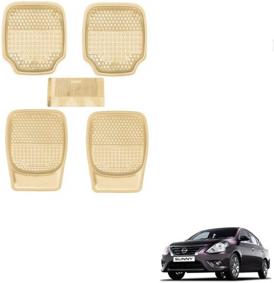 AuTO ADDiCT Rubber, PVC Standard Mat For  Nissan Sunny(Beige)