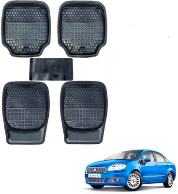 AuTO ADDiCT Rubber, PVC Standard Mat For  Fiat Linea Classic(Black)