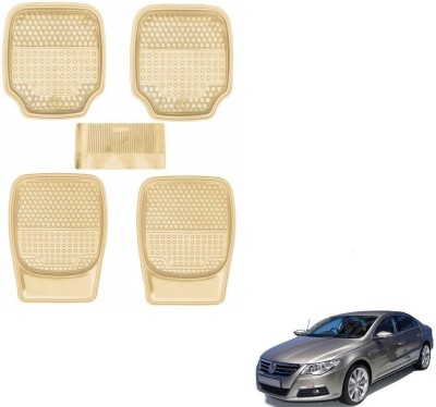 AuTO ADDiCT Rubber, PVC Standard Mat For  Volkswagen Passat(Beige)