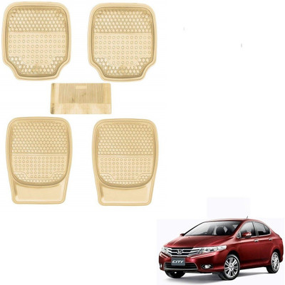 AuTO ADDiCT Rubber, PVC Standard Mat For  Honda City(Beige)
