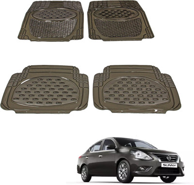 Oshotto Rubber Standard Mat For  Nissan Sunny(Black)