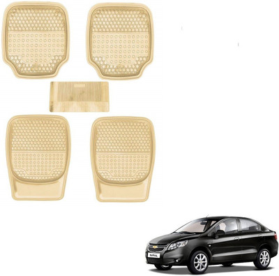 AuTO ADDiCT Rubber, PVC Standard Mat For  Chevrolet Sail(Beige)
