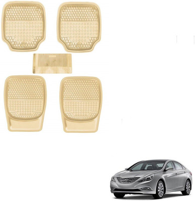AuTO ADDiCT Rubber, PVC Standard Mat For  Hyundai Sonata(Beige)