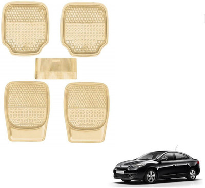 AuTO ADDiCT Rubber, PVC Standard Mat For  Renault Fluence(Beige)