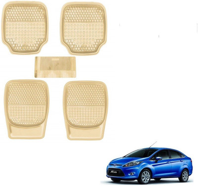 AuTO ADDiCT Rubber, PVC Standard Mat For  Ford New Fiesta(Beige)