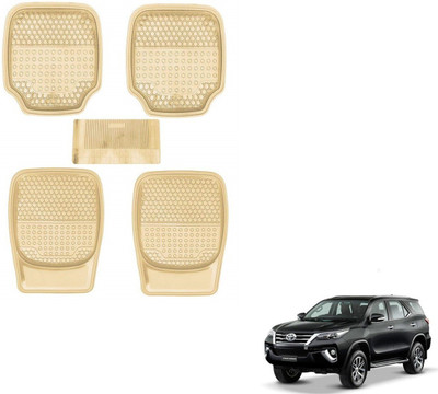 AuTO ADDiCT Rubber, PVC Standard Mat For  Toyota New Fortuner(Beige)