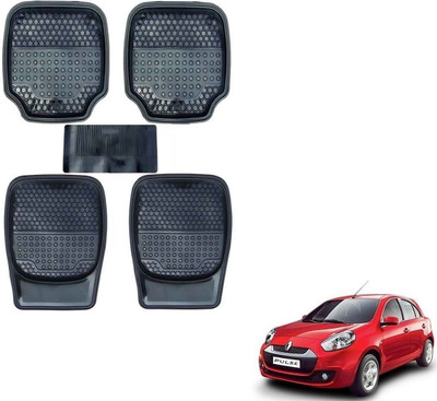 AuTO ADDiCT Rubber, PVC Standard Mat For  Universal For Car(Black)