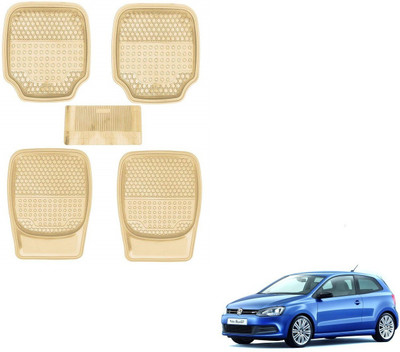 AuTO ADDiCT Rubber, PVC Standard Mat For  Volkswagen Polo GT(Beige)
