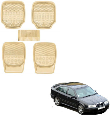 AuTO ADDiCT Rubber, PVC Standard Mat For  Skoda Octavia(Beige)