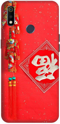 UMPRINT Back Cover for Realme 3||Realme 3i(Red, Design, Art, Diamond, Love, Cute Heart, Mandala, Shock Proof)