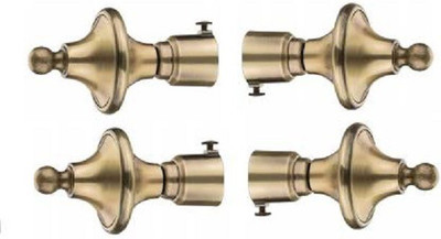 GROWNIX Silver Rod Rail Bracket Metal(Pack of 4)