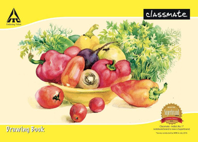 Classmate Drawing Book A4 Notebook Unruled 36 Pages(Multicolor, Pack of 12)