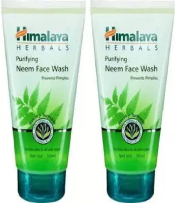 HIMALAYA Herbals Purifying Neem  50ml pack of two pc Face Wash(100 ml)