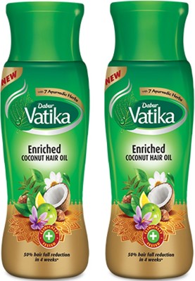 Dabur Vatika Enriched Coconut Hair Oil 150ml Pack Of 2 300ml Hair Oil(300 g)