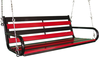 Kaushalendra Hanging Swing Chair 122 cm Iron Large Swing(Black, Red)