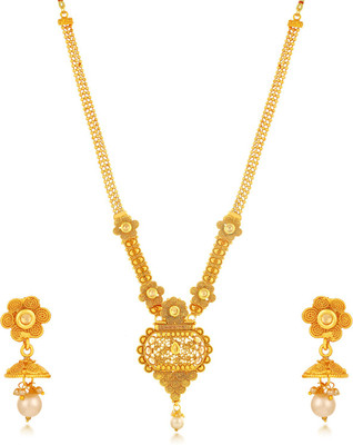 Sukkhi Alloy Gold-plated Yellow Jewellery Set(Pack of 1)