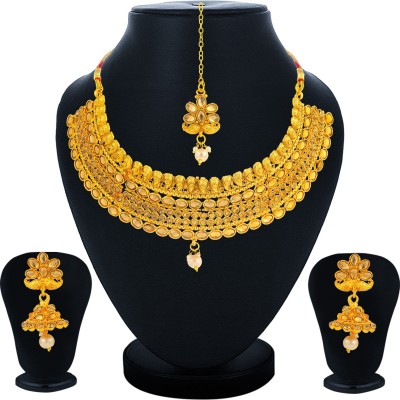 Sukkhi Alloy Gold-plated Yellow Jewellery Set(Pack of 1)