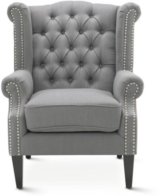 Lakdi Fully Cushioned Wooden Lounge Chair Fabric Living Room Chair(Finish Color - Light Grey, DIY(Do-It-Yourself)) Lakdi Fully Cushioned Wooden Lounge Chair Fabric Living Room Chair(Finish Color - Light Grey, DIY(Do-It-Yourself))