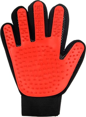 Redoak Pet Hair Remover/Bath Brush/Massage Grooming Glove-Red-Right Hand Grooming Gloves for Dog(Red, Fits All)