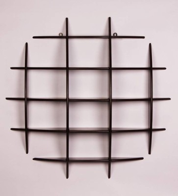 ONLINECRAFTS wooden wall shelf Wooden Wall Shelf(Number of Shelves - 12, Black)