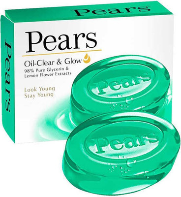 Pears Oil-Clear & Glow Soap Bar : 75 gms (Pack of 6)(6 x 75 g)