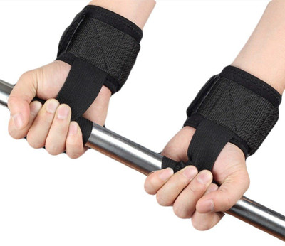 DreamPalace India Weight Lifting Gym Gloves With Wrist Support Gym & Fitness Gloves(Black)
