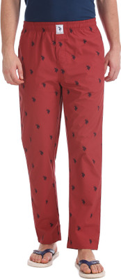 U.S. POLO ASSN. Printed Men Red Track Pants