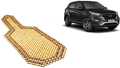 Auto Kite Wooden Bead Seating Pad For  Hyundai Creta(Car, Home and Office Yellow, Brown)