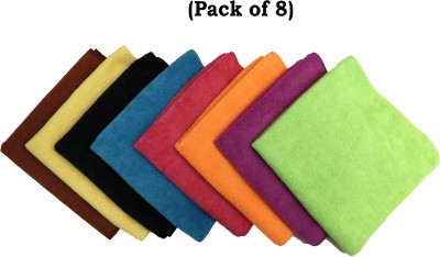 NATURE SKY Microfiber Vehicle Washing  Cloth(Pack Of 8, 270 GSM)