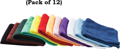 MOCKHE Microfiber Vehicle Washing  Cloth(Pack Of 12)