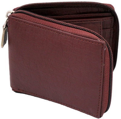 RPF Men Brown Artificial Leather Wallet(5 Card Slots)