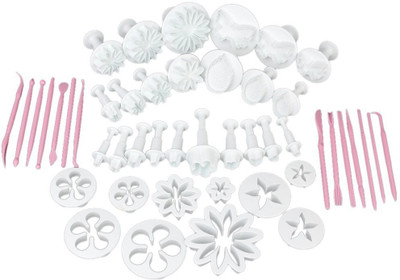 KenBerry Cake Decorating Set with Multi-Use Cookie Molds and Flower Fondant Tools Pastry Cutter(Pack of 47)